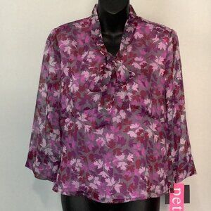 HP LIZ CLAIBORNE Floral Blouse